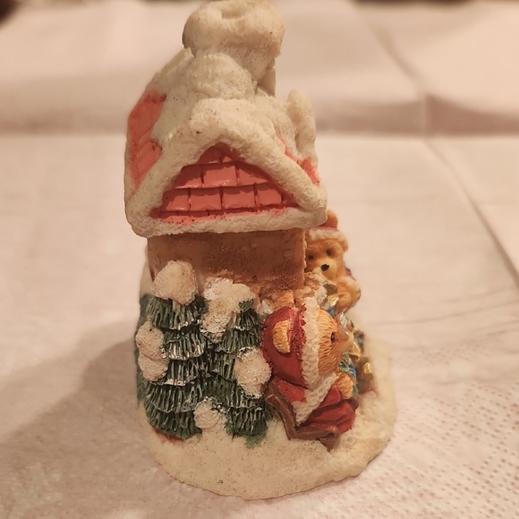 Festive Santa House with Bears Figurine - Picture 3 of 7